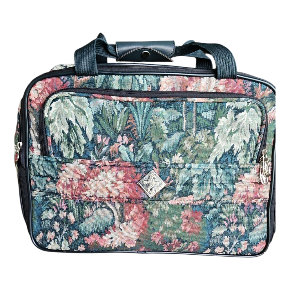 Vintage Atlantic Floral Tapestry Overnight Travel Bag